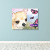 Toile Canvas étirés Chien 92 (Insitu (Plancher de Bois))