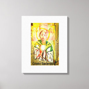Toile Canvas étirés Christ Prêtre Imprimer
