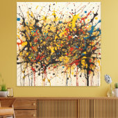 Toile Canvas Fury of the Waters: Pollock in RS (Insitu(Salon))