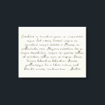 Toile Canvas lyrique de chanson customisée<br><div class="desc">Ajoutez votre chanson préférée lyrique ou poème à cette belle toile tendue murale. Un cadeau personnalisé et réfléchi à chérir pour les années à venir.</div>