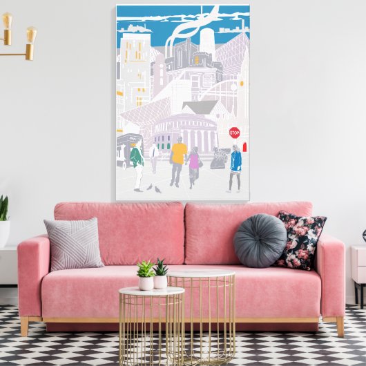 Toile Canvas Manchester uk Skyline (Insitu(Salon))