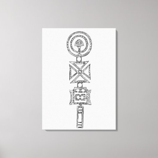 Toile Canvas Maroc imprimé tribal Berbère 2 (Recto)