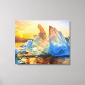 Toile Canvas Murale Art-Sunrise Chunks de glace (Recto)