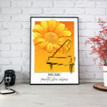 Toile Canvas murale de musique<br><div class="desc">Cette image d'inspiration du milieu du siècle est un régal rétro, avec ses formes géométriques audacieuses et ses couleurs vives. Parfait pour ajouter une touche de charme vintage à votre décor maison.</div>