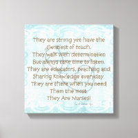 Canvas Nurse Poem Mur Art "Ce Sont Des Infirmières