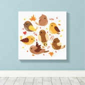 Toile Canvas Oiseaux d'automne (Insitu (Plancher de Bois))