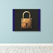 Toile Canvas Old Padlock (Insitu (Plancher de Bois))