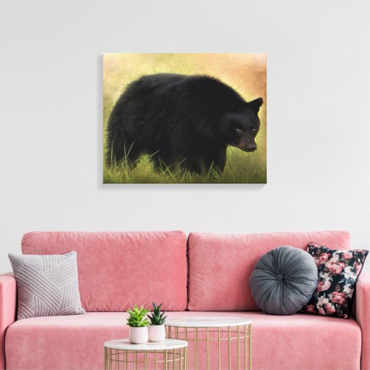 Toile Canvas photo de l'ours noir (Insitu(Salon))