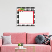 Toile Canvas Signature 20"x20" Camion XMAS Baffalo Plaid (Insitu(Salon))