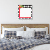 Toile Canvas Signature 20"x20" Camion XMAS Baffalo Plaid (Insitu(Chambre))
