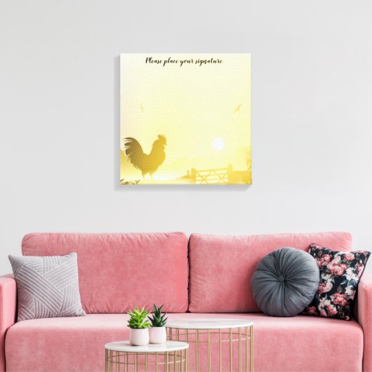 Toile Canvas Signature 20"x20" Sunny Morning Farm Countr (Insitu(Salon))