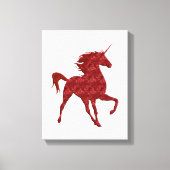 Toile Canvas Unicorne magique rouge Imprimer (Recto)