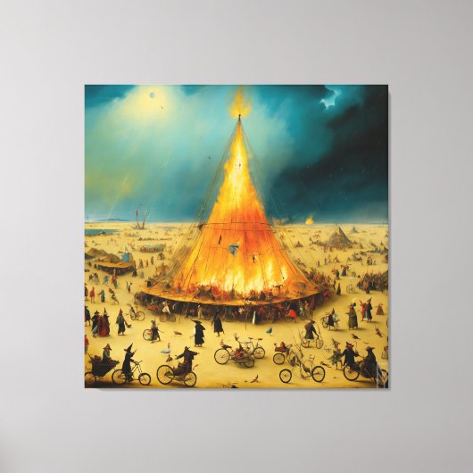 Toile Canvas Visionary Storm at Burning Man (Recto)