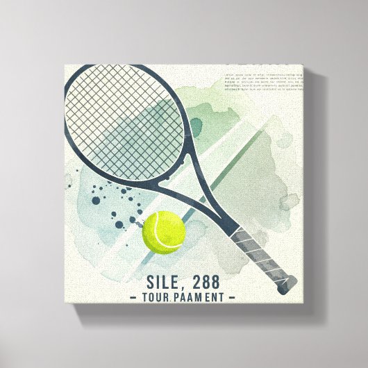 Toile Canvas Wall Art - Champion de Tennis | gras et élé (Recto)