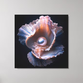 Toile Canvas Wall Art with Shell and Pearl (Recto)