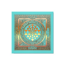 canvas yoga manala chakra or symbole turquoise