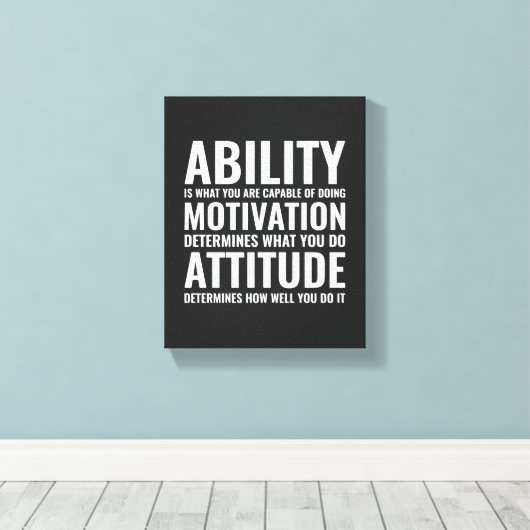 Toile Capacité Motivation Attitude Motivation Mur Art (Insitu (Plancher de Bois))