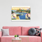 Toile Cape Arago Bridge et Lighthouse Mouth (Insitu(Salon))