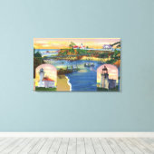 Toile Cape Arago Bridge et Lighthouse Mouth (Insitu (Plancher de Bois))