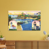 Toile Cape Arago Bridge et Lighthouse Mouth (Insitu(Salon))