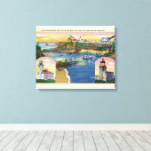 Toile Cape Arago Bridge et Lighthouse Mouth (Insitu (Plancher de Bois))