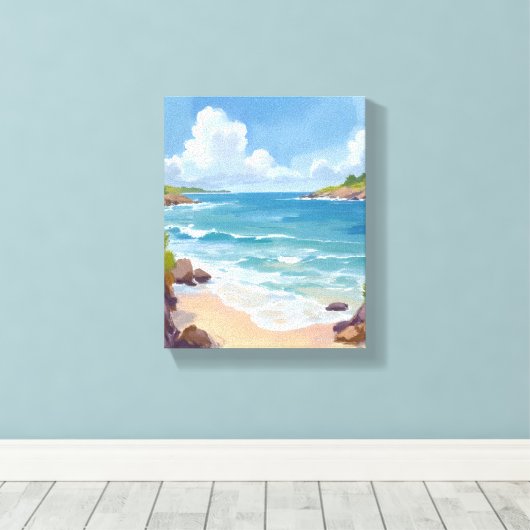 Toile Cape Cod Beach Bay Ocean Painting (Insitu (Plancher de Bois))