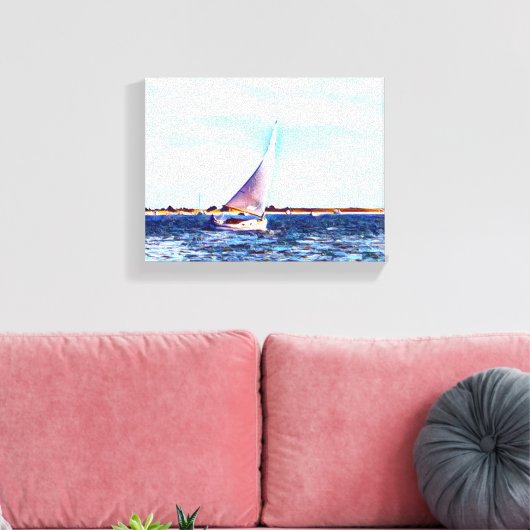 Toile Cape Cod Catboat En Voile (Insitu(Salon))