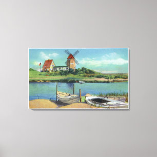Toile Cape Cod étrange, vue de moulin à vent et de