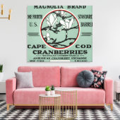 Toile Cape Cod Magnolia Brand Cranberry Étiquette (Insitu(Salon))