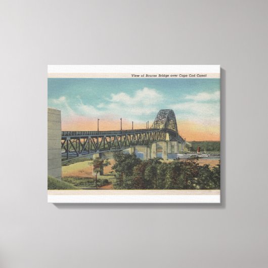 Toile Cape Cod, MassachusettsVue du pont Bourne (Recto)