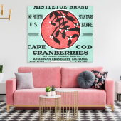 Toile Cape Cod Mistletoe Marque Cranberry Étiquette (Insitu(Salon))