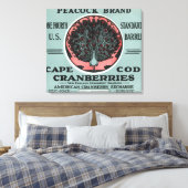 Toile Cape Cod Peacock Marque Cranberry Étiquette (Insitu(Chambre))