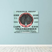 Toile Cape Cod Peacock Marque Cranberry Étiquette (Insitu (Plancher de Bois))