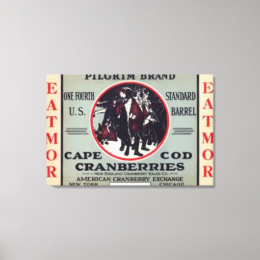 Toile Cape Cod Pilgrim Eatmor Cranberries Marque (Recto)
