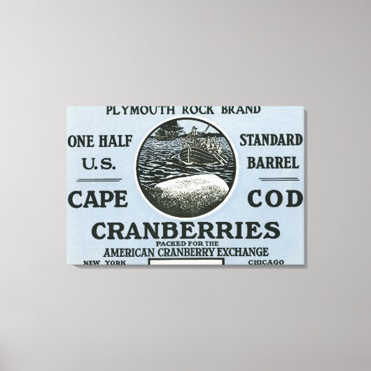 Toile Cape Cod Plymouth Rock Marque Cranberry Étiquette (Recto)