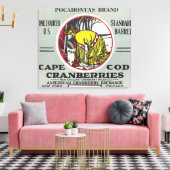 Toile Cape Cod Pocahontas Brand Cranberry Étiquette (Insitu(Salon))
