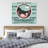 Toile Cape Cod Pointer Marque Cranberry Étiquette (Insitu(Chambre))