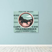 Toile Cape Cod Pointer Marque Cranberry Étiquette (Insitu (Plancher de Bois))