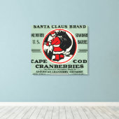 Toile Cape Cod Santa Claus Marque Cranberry Étiquette (Insitu (Plancher de Bois))