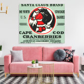Toile Cape Cod Santa Claus Marque Cranberry Étiquette (Insitu(Salon))