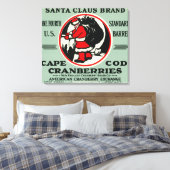 Toile Cape Cod Santa Claus Marque Cranberry Étiquette (Insitu(Chambre))