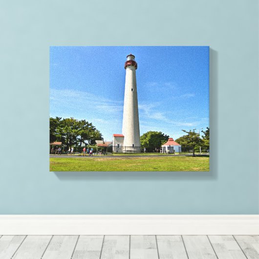 Toile Cape May Lighthouse, New Jersey Wrapped Canvas (Insitu (Plancher de Bois))