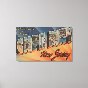 Toile Cape May, New Jersey - Scènes de grandes lettres