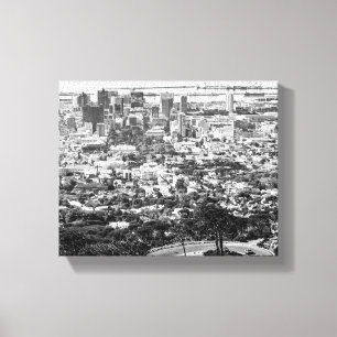 Toile Cape Town Afrique du Sud Ville Monochrome