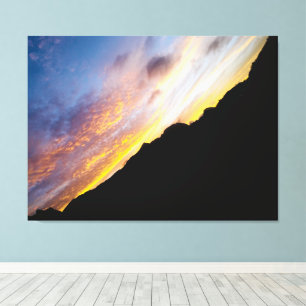 Toile Cape Verde Coucher de soleil abstrait diagonal mon