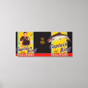 Toile Capitaine Bing Marque Saumon Étiquette - Seattle, 