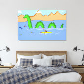Toile Capitaine Kayak et Loch Ness Monster (Insitu(Chambre))