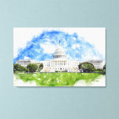 Toile Capitol américain à Washington DC Pastel Draw