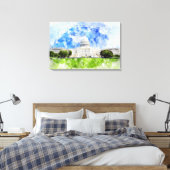 Toile Capitole des États-Unis à Washington DC Aquarelle (Insitu(Chambre))