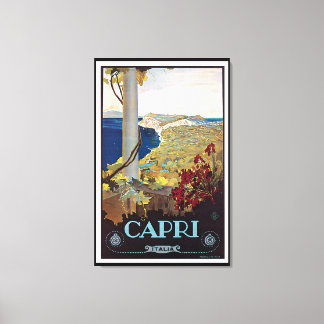 Toile Capri, Italie Poster Vintage voyage